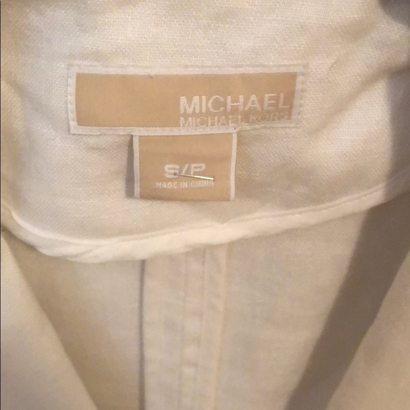 Michael Kors white linen oversized blazer - Picture 2 of 3